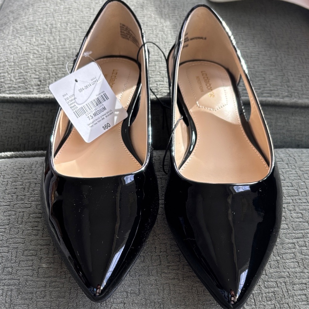 Liz Claiborne Black Patent Leather Flats